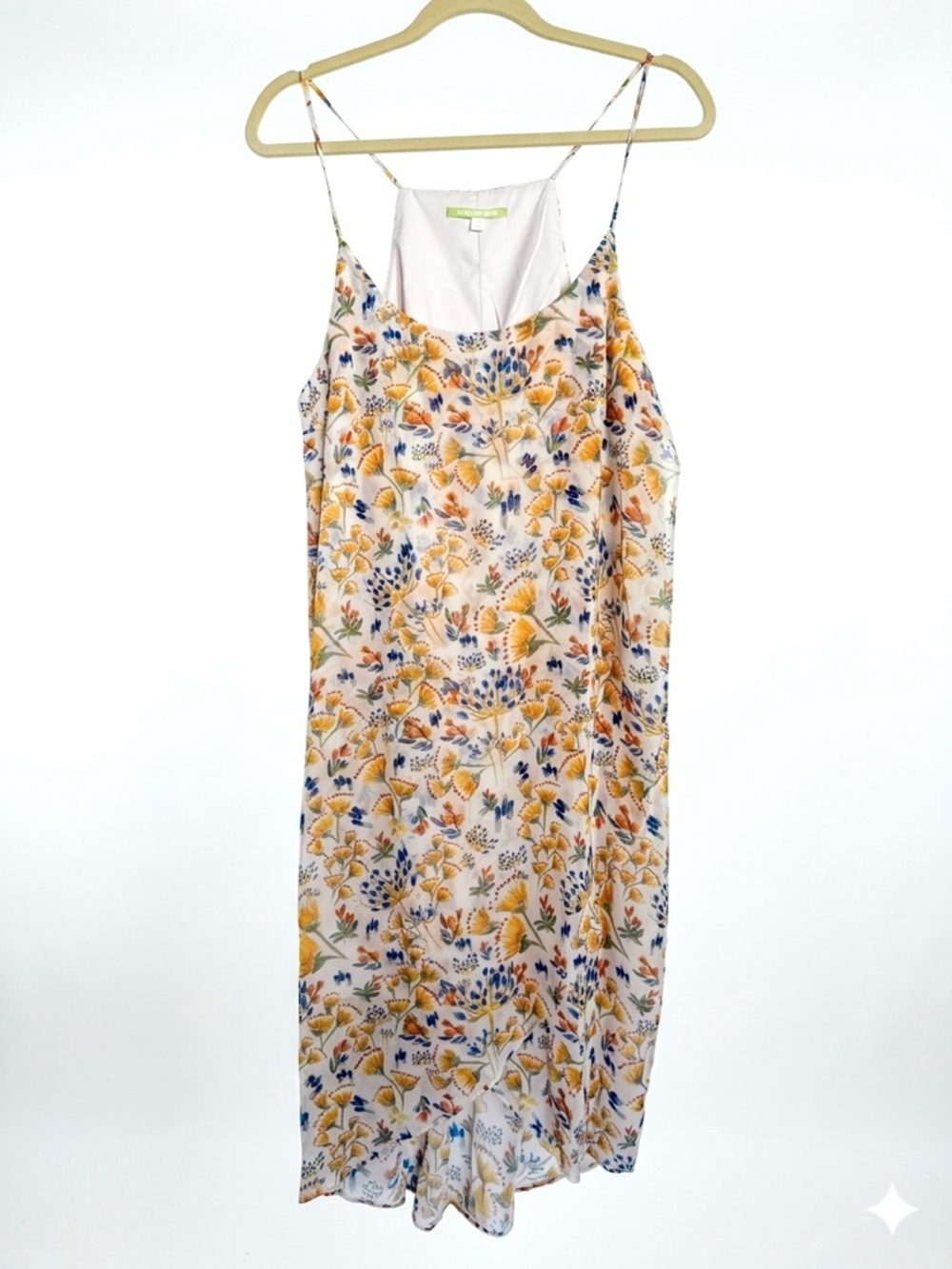 Ganni Bini Floral Slip Dress L Cottagecore Romantic Prairie Midi